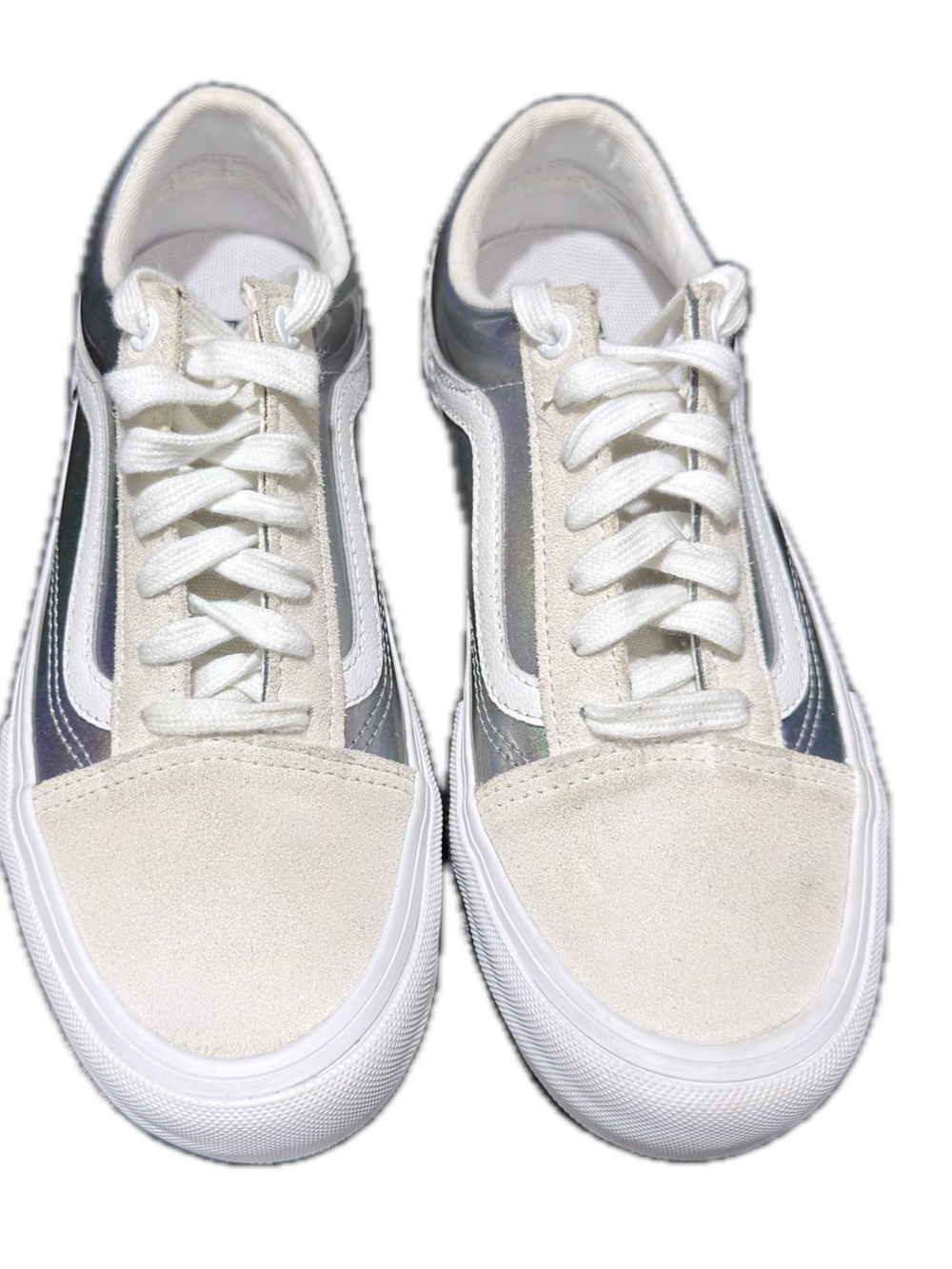 Vans Iridescent/Holographic Pro Skateboarding Shoe with Suede Trim - Picture 10 of 11